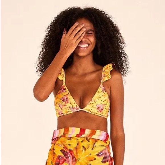 FARM Rio Other - Farm Rio Banana Frill Bikini Top M